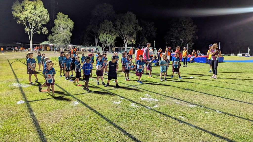 Friday night - lining up to sprint
